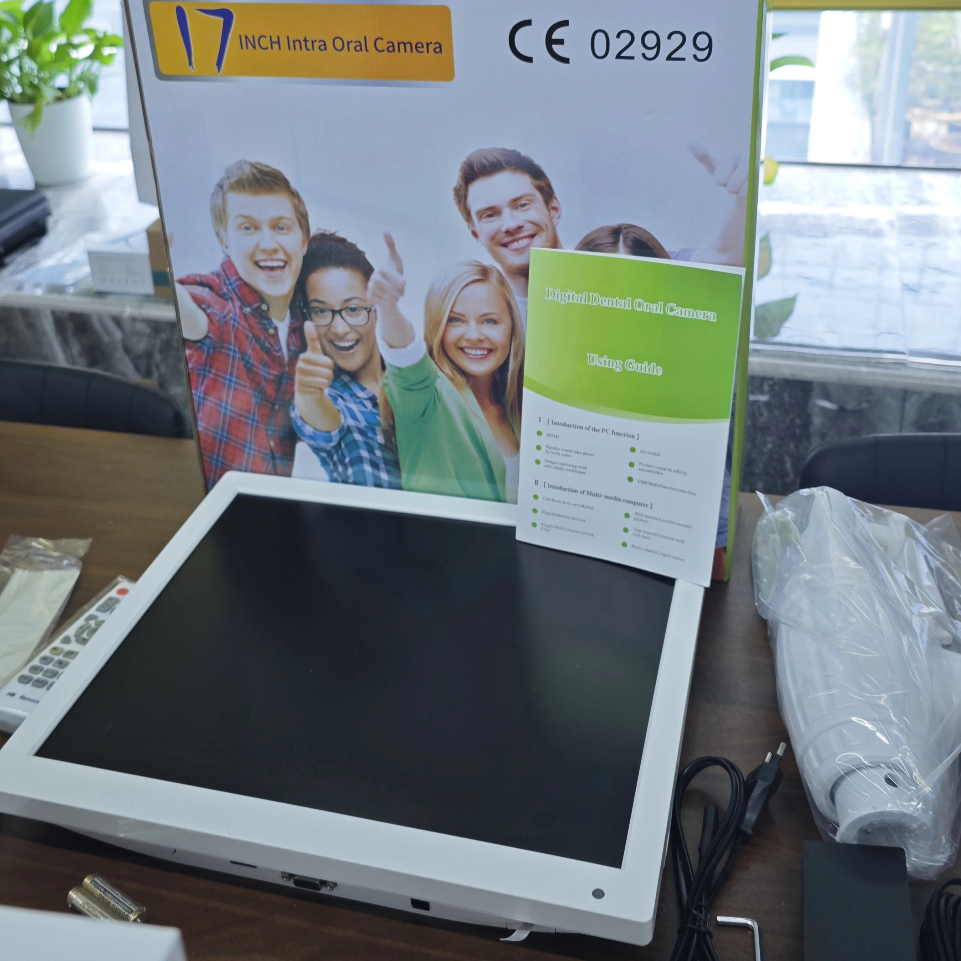 High Quality 17-Inch LCD Display Dental Endoscope WIFI Wireless HD Intraoral Scanner Stand  LED Light Source CE Certified