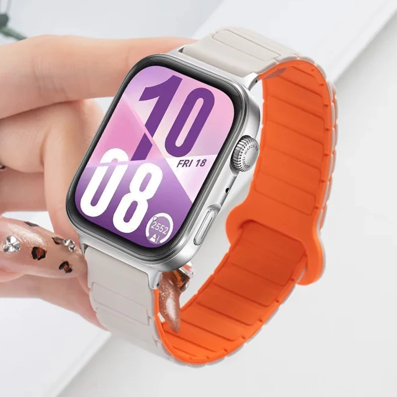 Magnetic Silicone Band For Huawei Watch Fit 4 4Pro Bracelet Loop Sport Watchband For Huawei Watch Fit 3 Fit 4 Replacement Strap