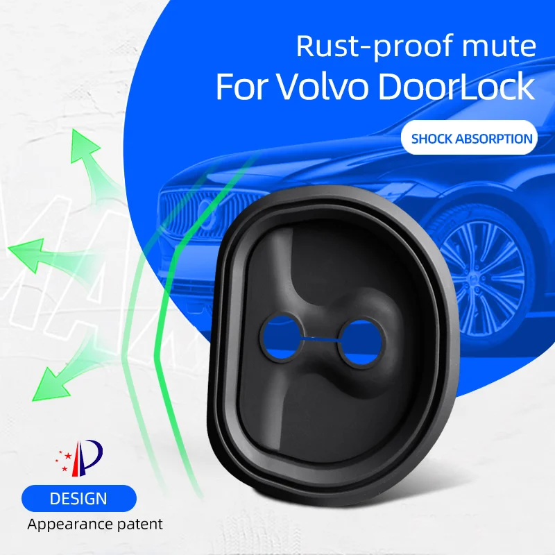 Car silicone Door Lock Latch Protective Cover For Volvo S90 XC60 V40 V90 XC40 XC90 XC60 V60 S60 Door Silent Shock Absorber Pad 