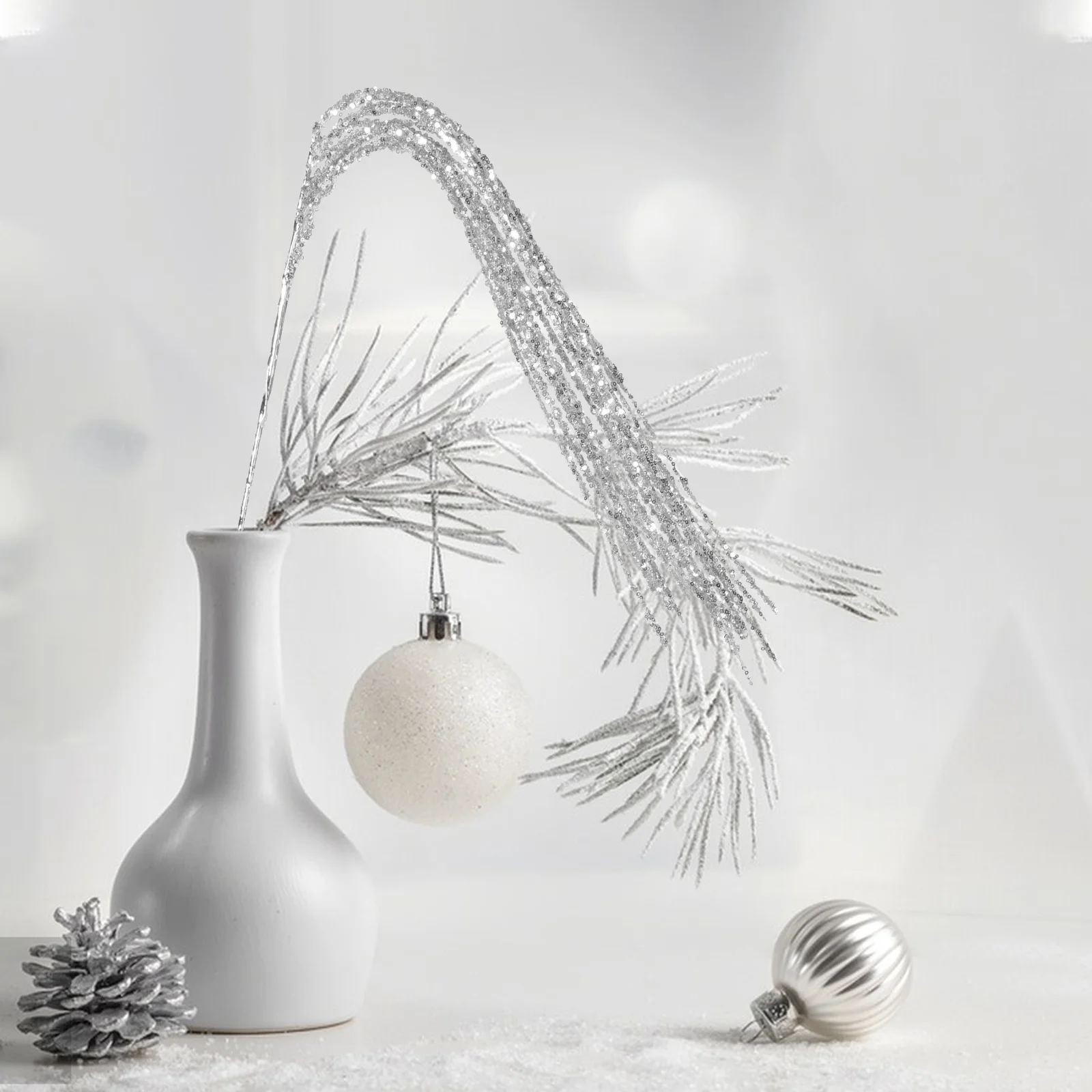 

Fake Xmas Picks Artificial Christmas Plastic Picks Versatile Use Easy Setup Xmas Decoration Wreaths Garlands Vase Fillers