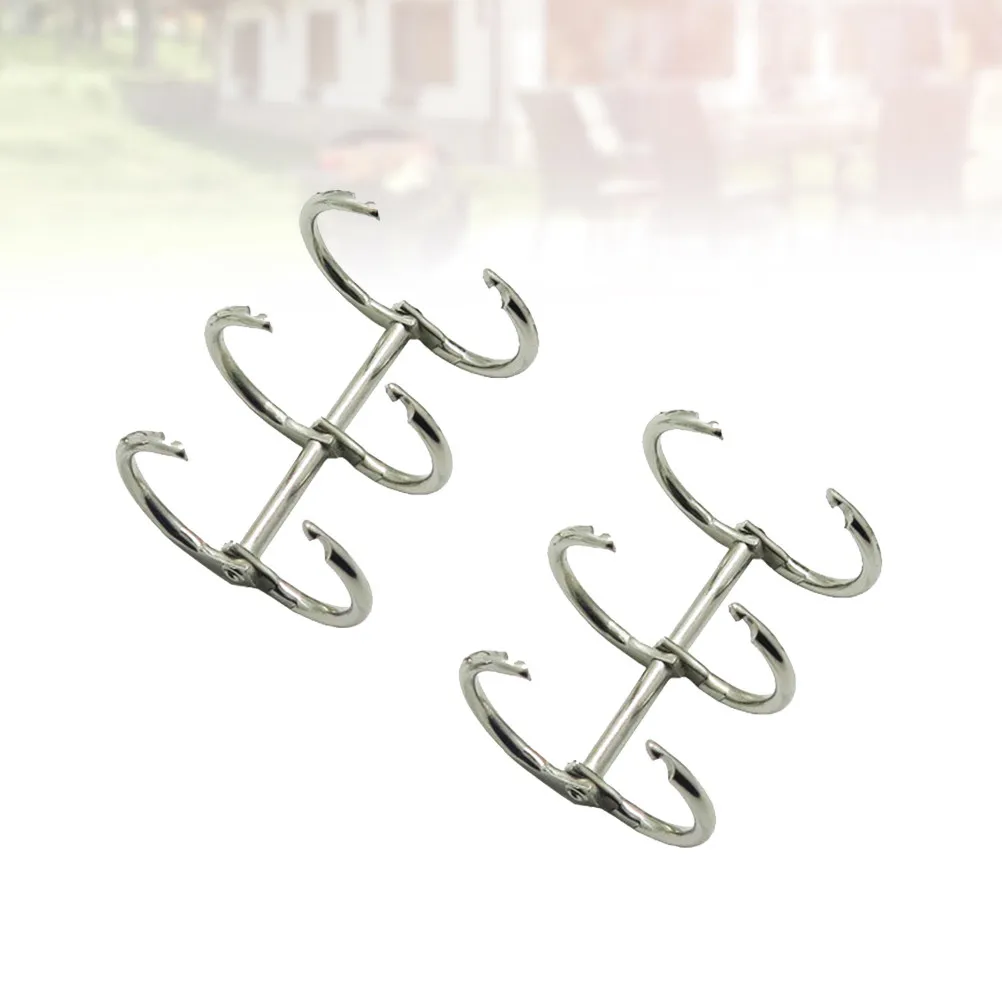 6Pcs 20Mm Nickel-Plated Metal 3-Ring Binder Rings Strong Elastic Reusable Loose-Leaf Split Hinged Rings for DIY Travel Notebook
