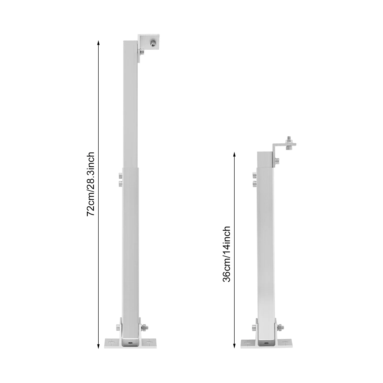 4PCS Adjustable Solar Panel Mounting Brackets, 15-30° Tilt Angle Wall Floor Roof Mounting Kit for Balcony, 100kg Load Bearing