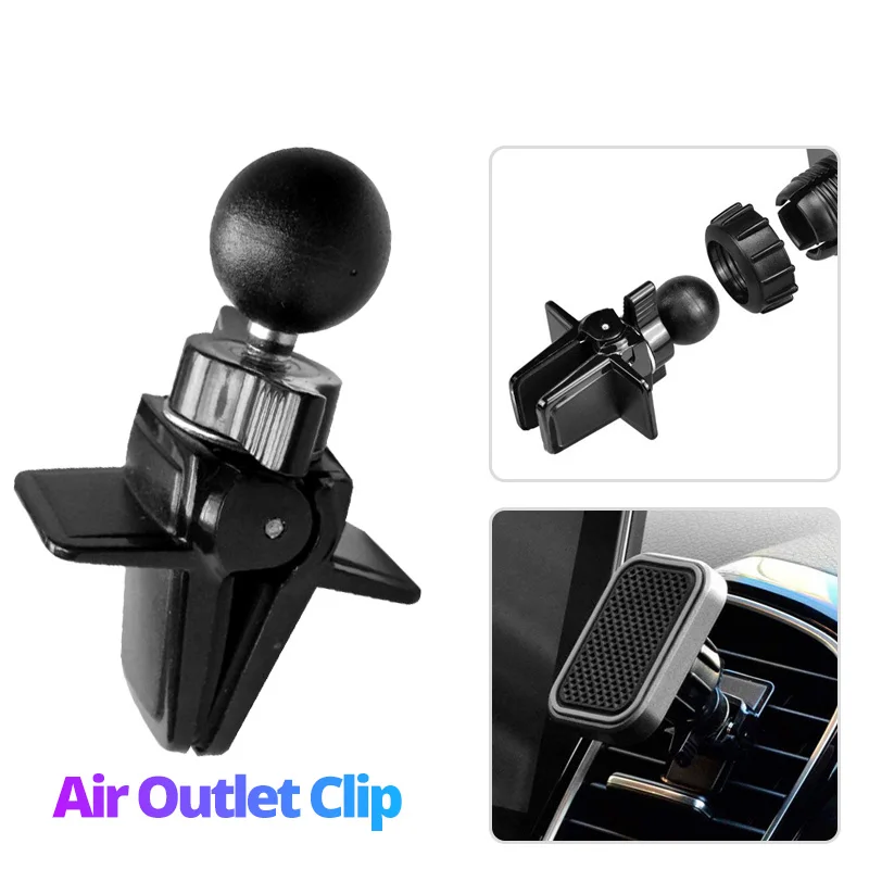 Universal 17mm Ball Head Base Car Air Vent Clip For Magnetic Car Phone Holder Dashboard Support Stand Mobile Phone Accessories