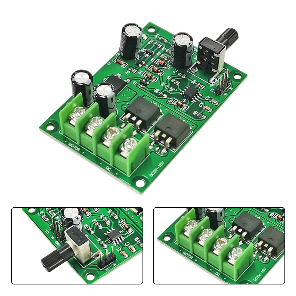 DC5-18V DC Motor Governor 15A High Power PWM Permanent Magnet Small Motor Poleless Speed Control Board