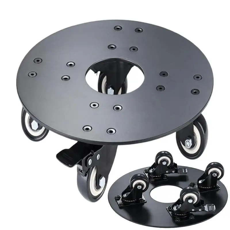 

Heavy Duty Flower Pot Rack Universal Flower Pot Wheels Round Metal Tray Plant Movable Rolling Potted Plant Stand With Rollers