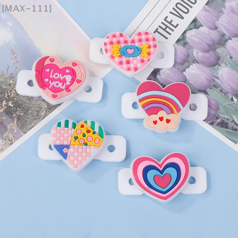 

1 Pcs Cute Heart-Shaped Tennis Vibration Dampeners - Colorful Silicone Anti-Vibration Dampers For Tennis Rackets