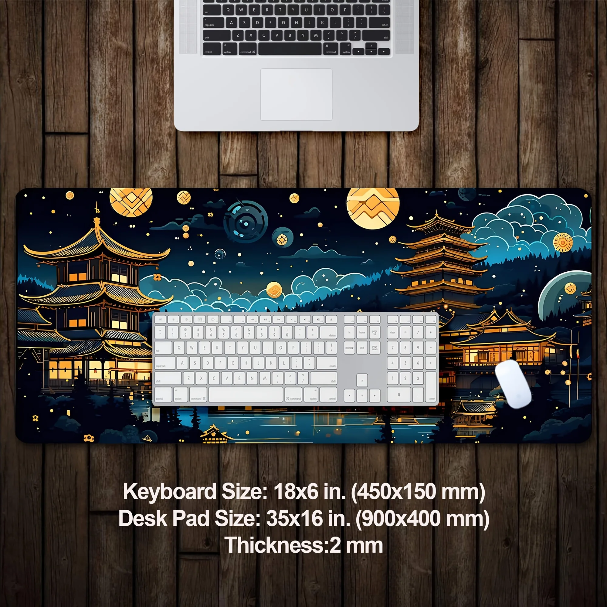 

Large mouse pad Dream desk mat Ancient Village Lake Desktop accessories Oriental Scene Office keyboard laptop pad Desktop mat