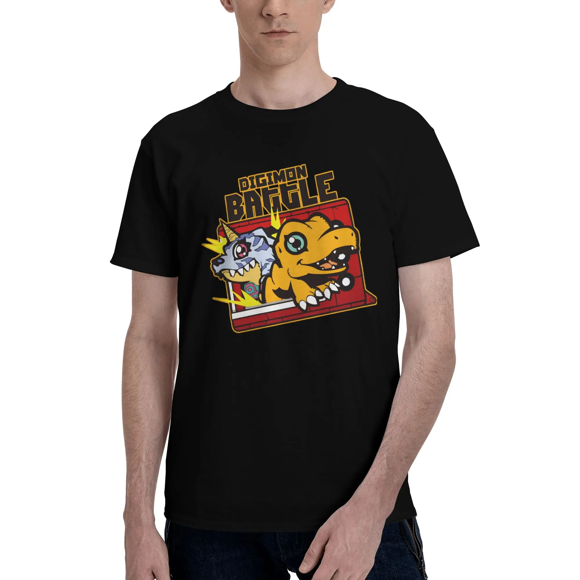Digimon 19 Funny Graphic 100% Cotton T-Shirt Bandai Tees Tops For Men