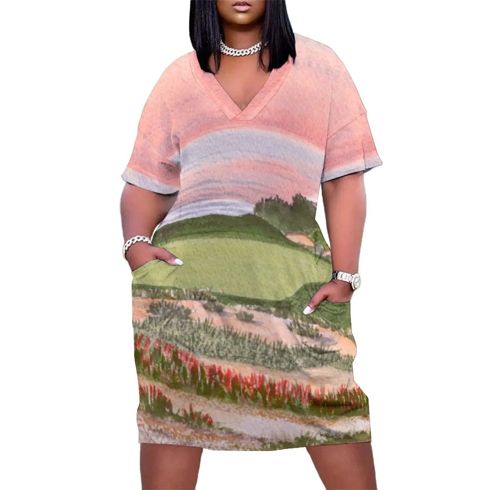 

Spyglass Hill Golf Course Hole 3 Loose Pocket Dress evening dress woman dress for women Summer women's clothing