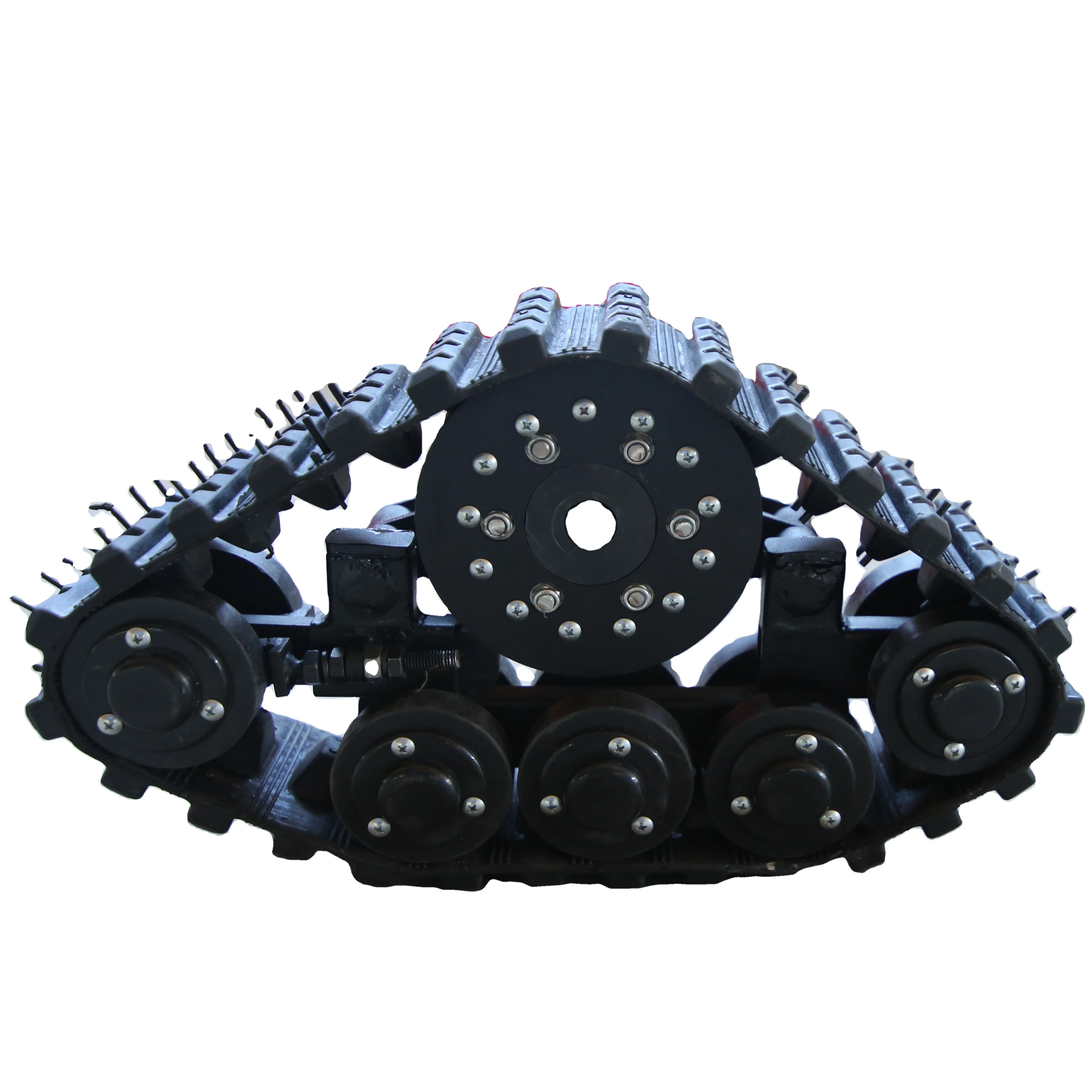 

Assembly of small rubber rail systems for converting electric standing