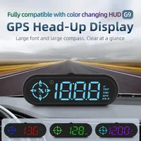 G9 Auto HUD GPS Head Up Display Car Gauge Speedometer With Compass Clock Driving Distance Security Alarm Electronic Accessories