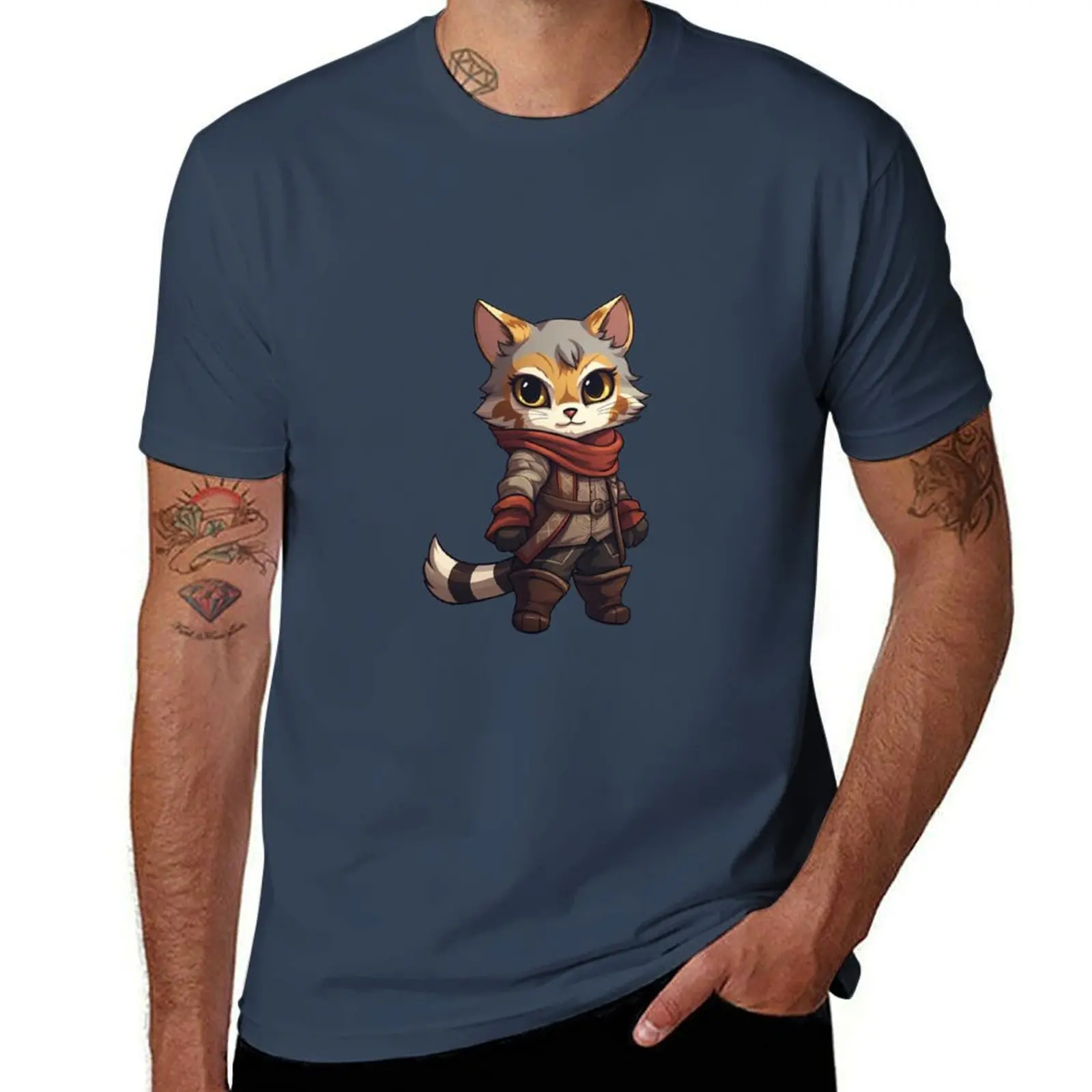 

D&D Tabaxi Rogue T-Shirt t shirt personalised essential t shirt man t shirt cotton high quality T-Shirt
