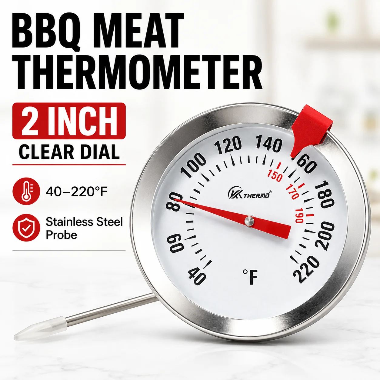 Termómetro para Carne de Acero - Oven Thermometer Analog reseña y precio