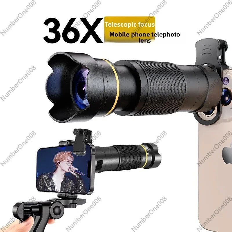 36x Telephoto Lens for Mobile Phones - Wide-angle, High-definition Monocular Telescope for Concert Photography