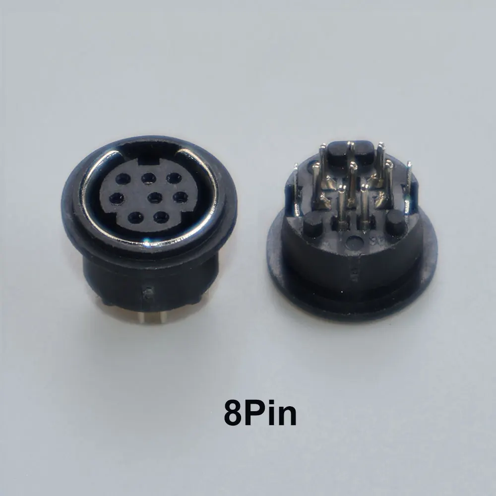 10 stks Terminal Audio Video Din Vrouwelijke Socket Connector S-video PCB Mount 3/4/5/6/8/9Pin Zilver Tone PS2 Circulaire DIN Micro Jack
