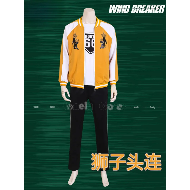 

AIAI 2025Choji Tomiyama Косплей Костюм Аниме WIND BREAKER Shishitoren Leader Униформа Куртка Свитер Футболка Брюки Jo Togame Hal