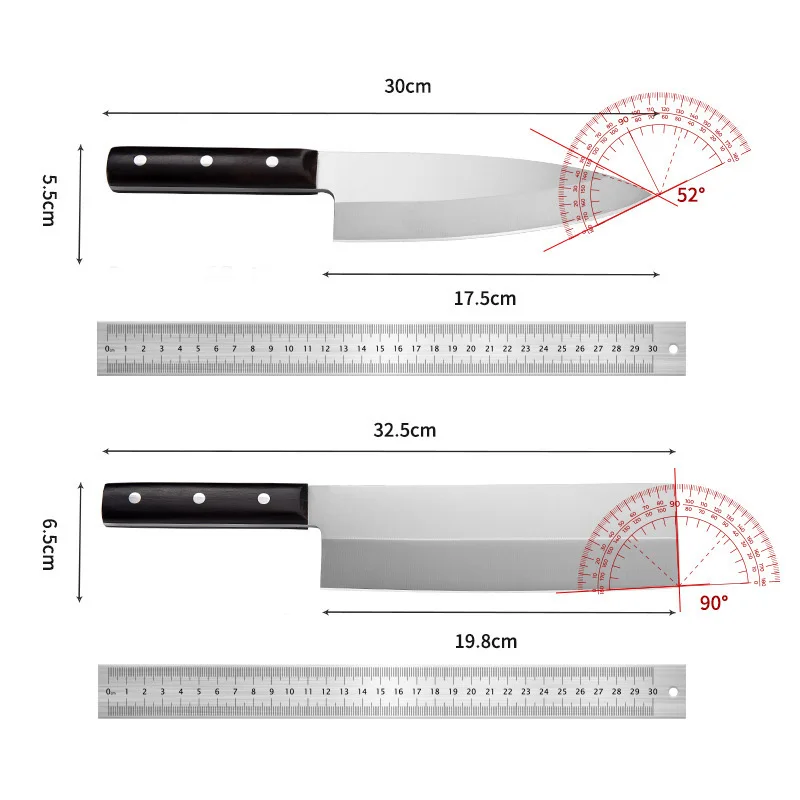 Japanese Deba Fish head knife Salmon knife Sashimi Sushi Cooking Filleting Knives Sushi Cleaver Salmon Sllicing Fish Head Knives