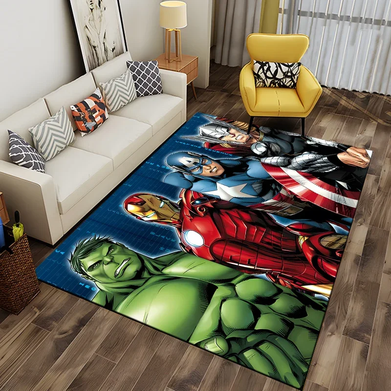 Disney Avengers Hero Carpet for Living Room Iron Man Game Rugs Soft Floor Cartoon Rugs Bathroom Rug Mat Yoga Mat Home Decor