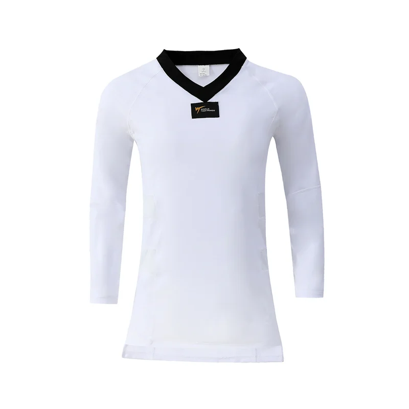 camiseta-blanca-de-taekwondo-de-manga-larga-transpirable-de-secado-rapido-para-entrenamiento-de-competicion-artes-marciales-dobok-cuello-en-v-para-hombres-mujeres-y-ninos