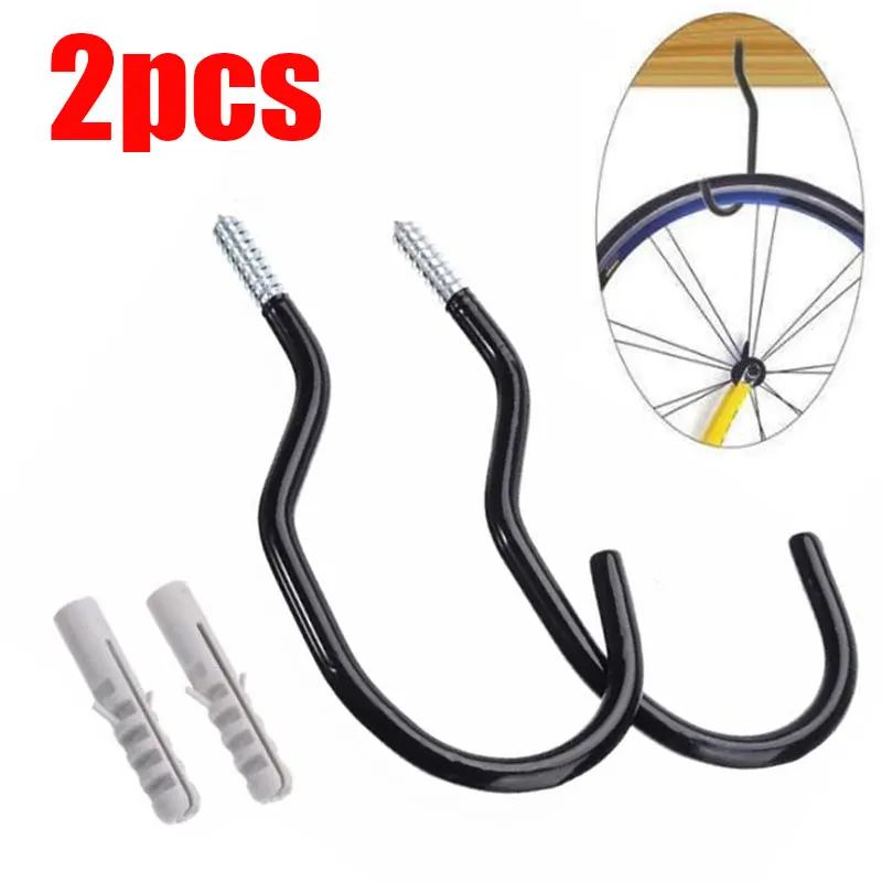 2Pcs Bike Wall Stand Holder Large Road Bicycle Storage Hooks Wall Mount Bike Cycle Hanger Brackets Cycling Bicycle Parts