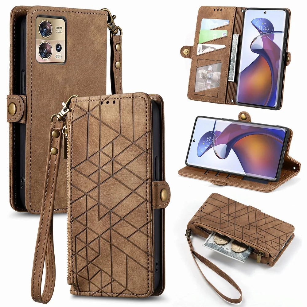 

For Motorola X40 X 30 S30 Pro Edge 40 Neo 5G Zipper Wallet Leather Case Moto Edge 30 Ultra Case Edge20 Lite Fusion Flip Cover