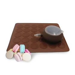 Macaroon Kit Macaron Silicone Mat Non-Stick Baking Mold Set 48 Capacity Macaron Pot Cake Decorating Supplies