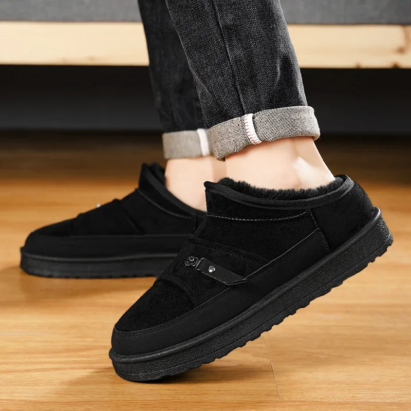 الشتاء الرجال أحذية الثلوج منصة الدافئة الفراء الجلد المدبوغ أحذية للرجال في الهواء الطلق مريحة أحذية قطنية غير رسمية للرجال بوتاس الفقرة Hombre #3
