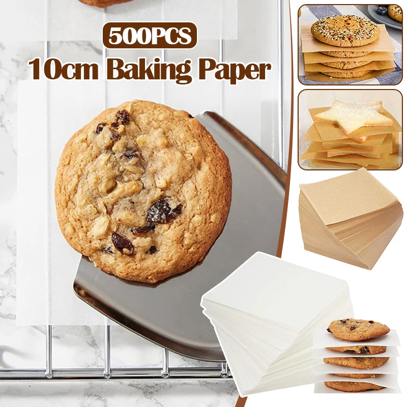 

500pcs Double-sided Baking Silicone Paper Steamer Paper Non-stick Pastry Pad Paper Cake Bread Baking Accessories
