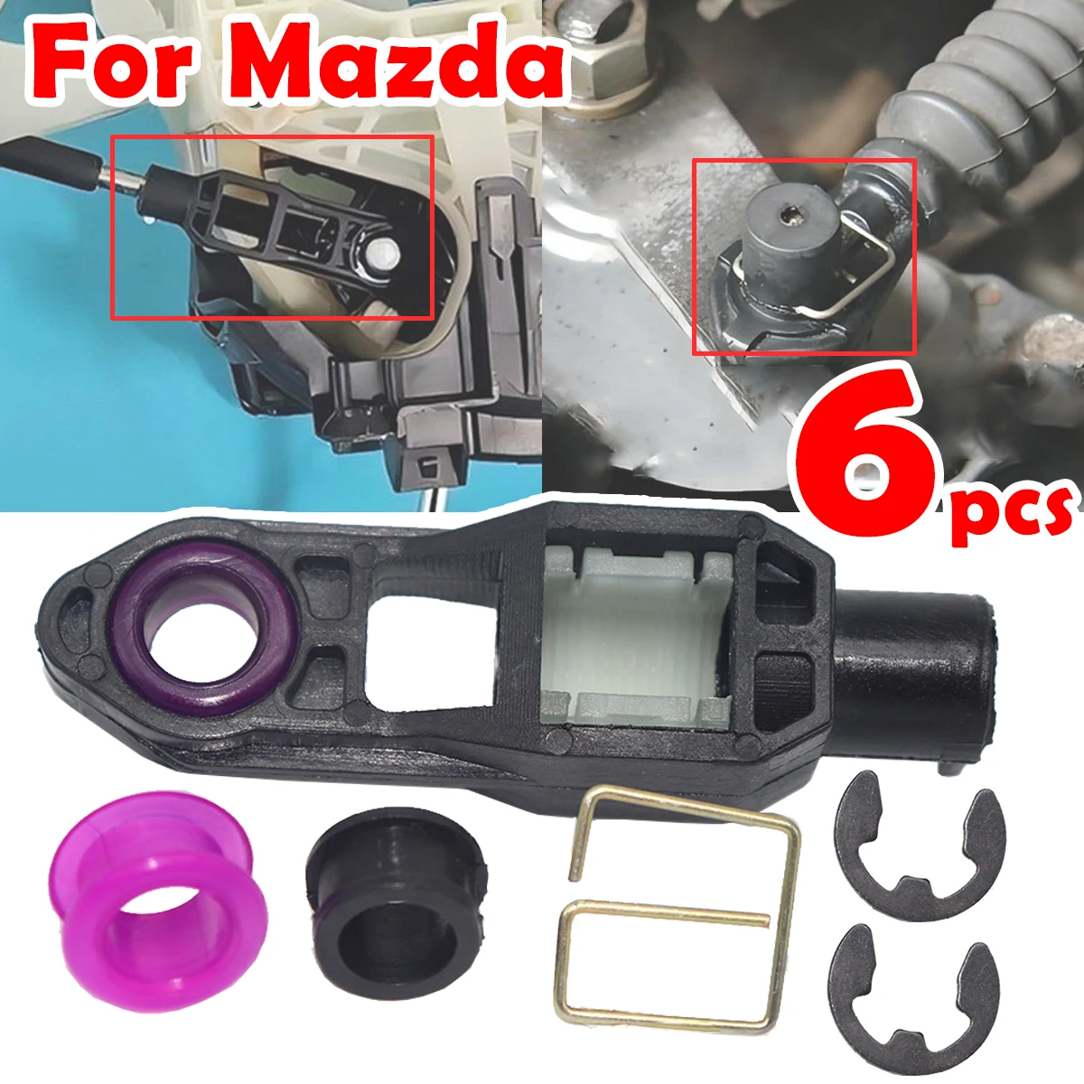 

Gearbox Shift Cable Linkage Bushing For Mazda 2 3 323 6 CX3 CX5 CX7 CX9 CX30/50 Tribute Gear Shifter Lever Selector End Connect
