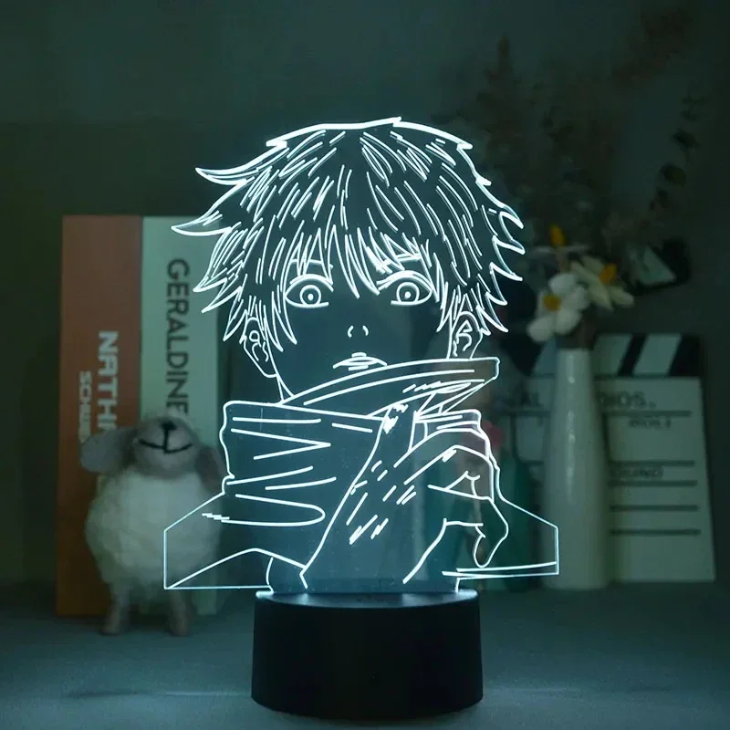 Anime Jujutsu Kaisen Figures Led Night Light for Bedroom Decor Sukuna Yuji Itadori Action Figures Model Table Lamp Birthday Gift