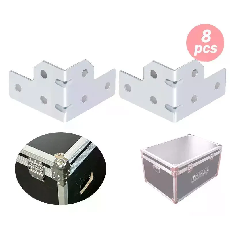 4/8Pcs Angle Code Flight Case L Brace Tour Case Side Corner Protector 6 Hole Right Angle Code Angle Fixed Brackets