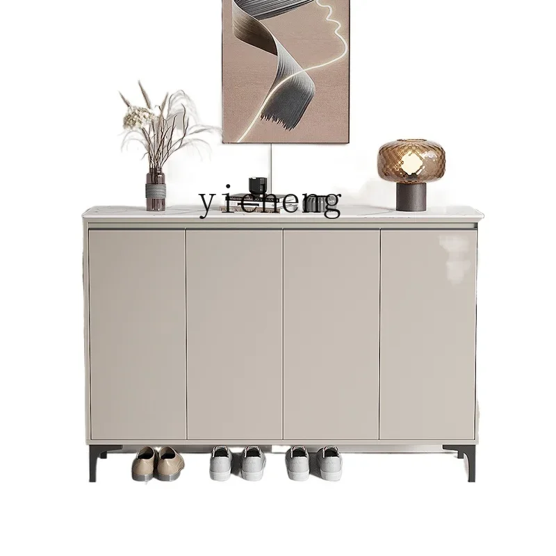 

Solid Wood Stone Plate Shoe Cabinet Entrance Hallway Storage Wall