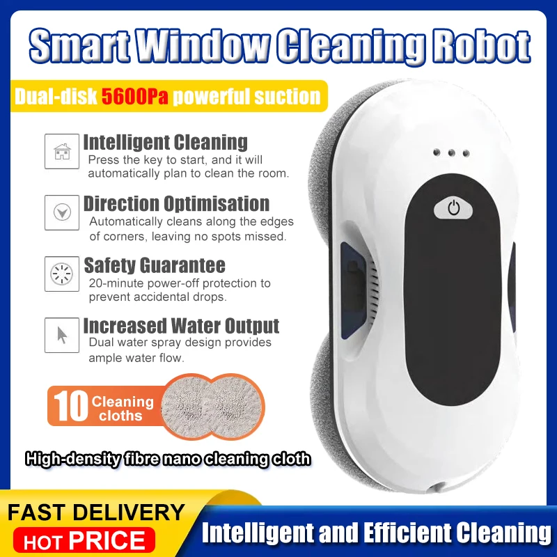 

Cross-border Two-way Water Spray Window Cleaning Robot Fully Automatic Intelligent Ultra-thin Household Window Cleaning Artifact