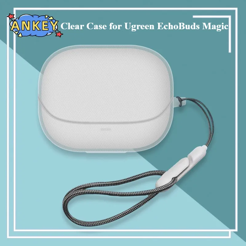

Для Ugreen EchoBuds Magic Case Прозрачный защитный чехол из ТПУ Bluetooth Портативный чехол для наушников