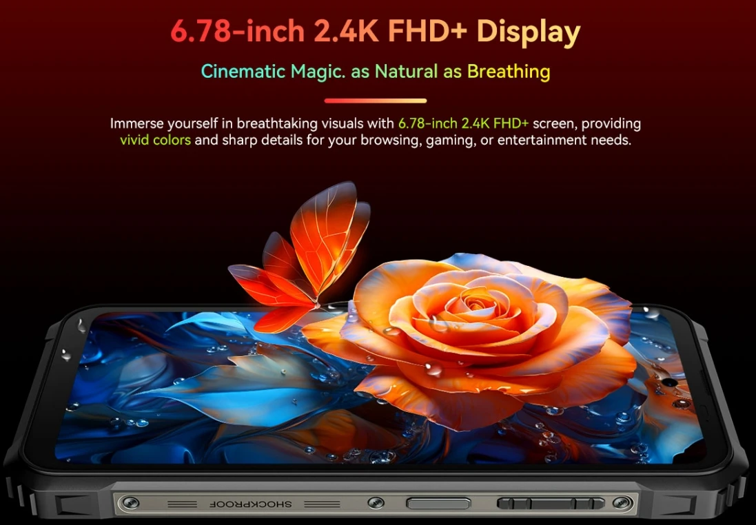 Blackview BL9000, CPU MT6891zz 120Hz 6.78 inches, 5G global frequency band 120Hz high refresh rate , 12GB RAM, 512GB ROM