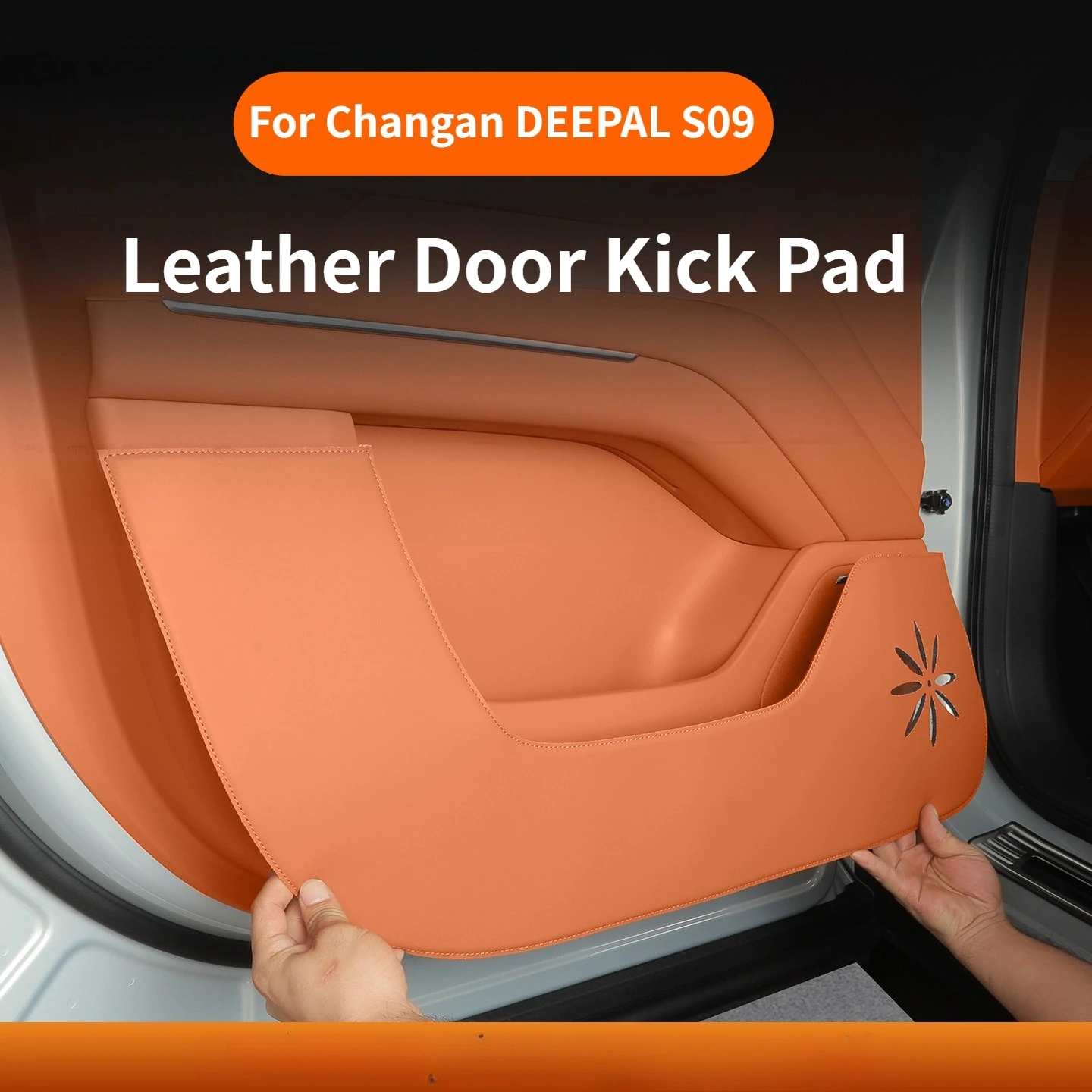 

For Changan DEEPAL S09 Leather Door Kick Guard Pad Car Anti-dirty Pad Automobiles Modification Interior Decorative Accessories