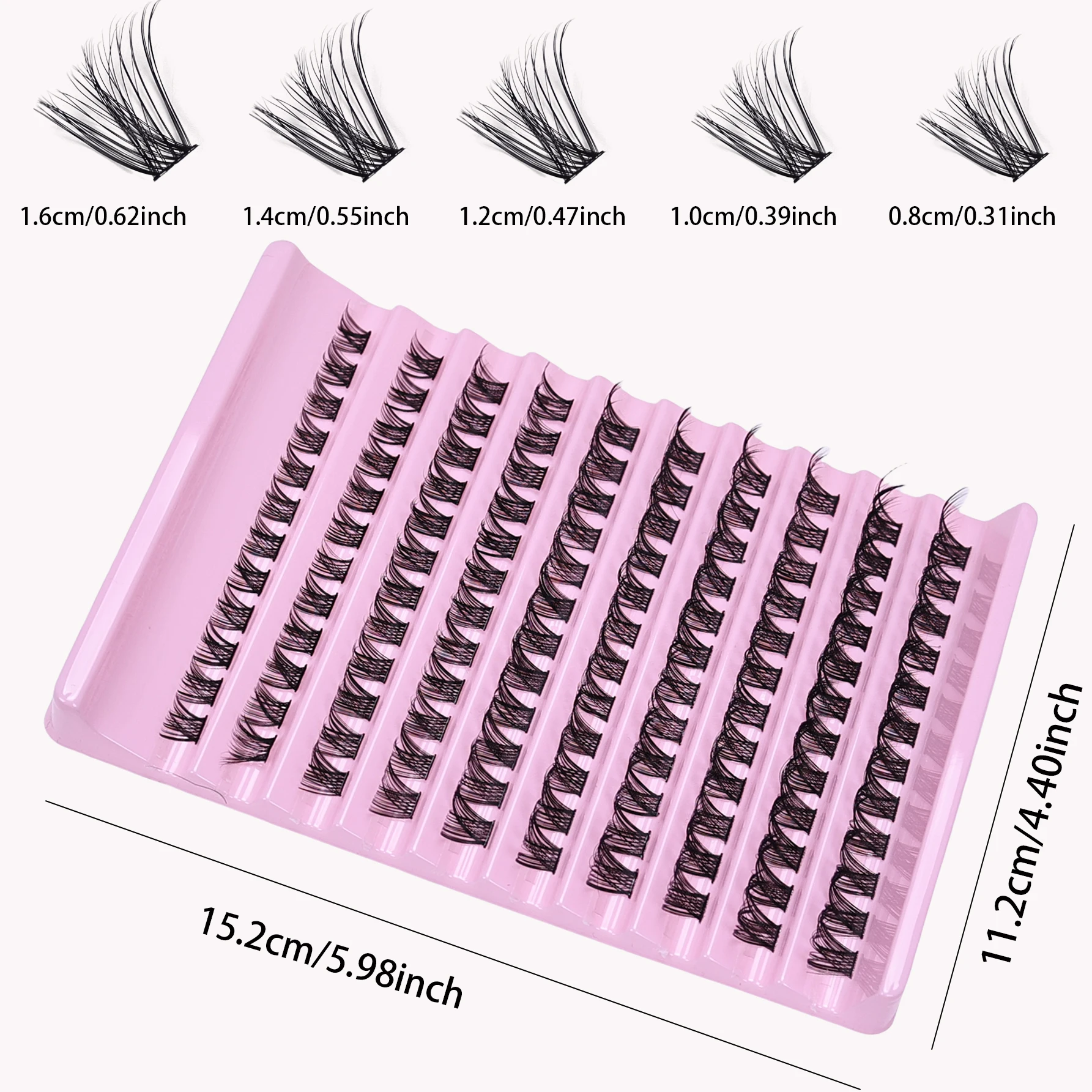 3 paquets/5 paquets de cils en grappe 8-16mm cils individuels aspect naturel D Curl moelleux cils en grappe bricolage Extension de cils
