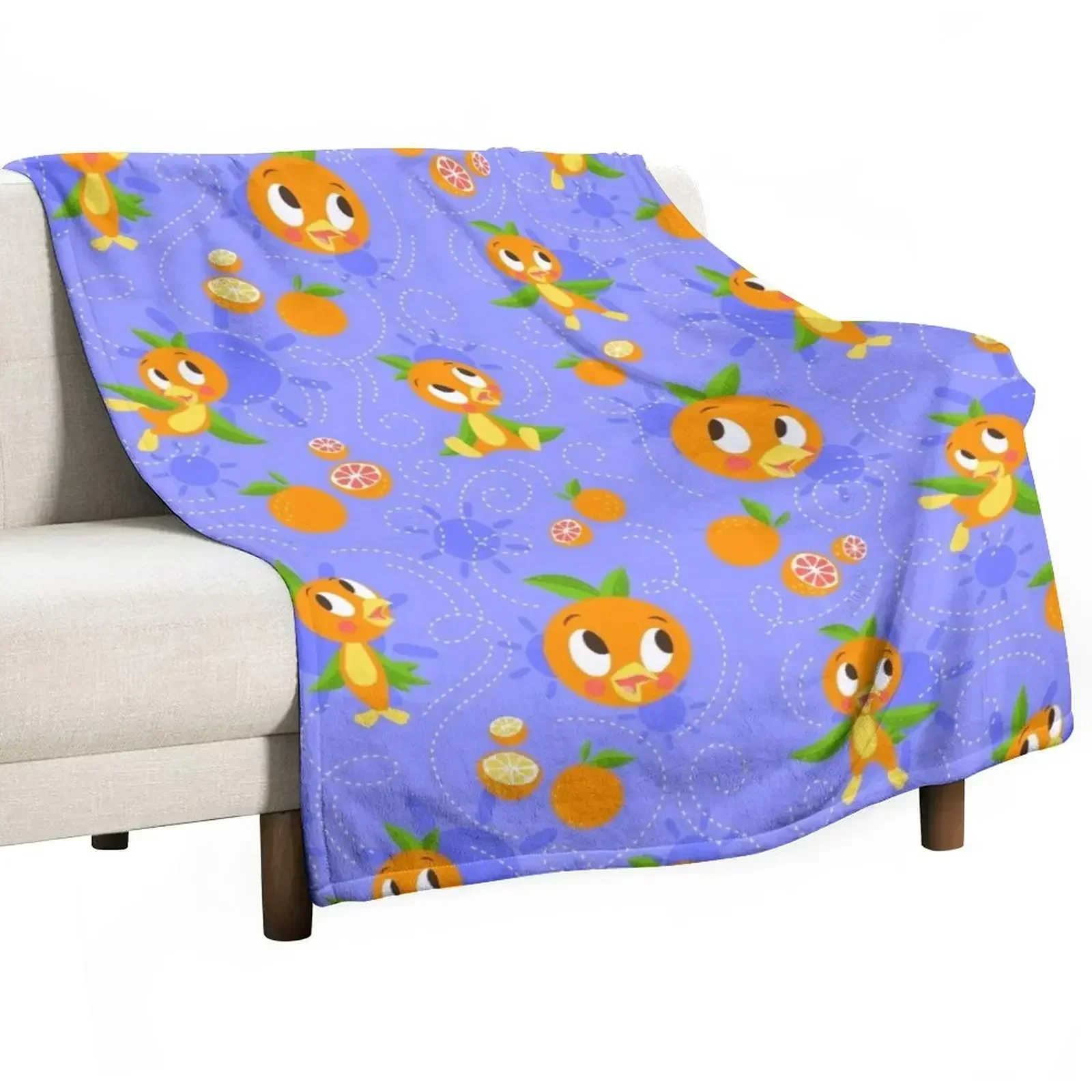 

Orange Bird Passholder Logo (periwinkle) Throw Blanket Quilt Fashion Sofas Blankets