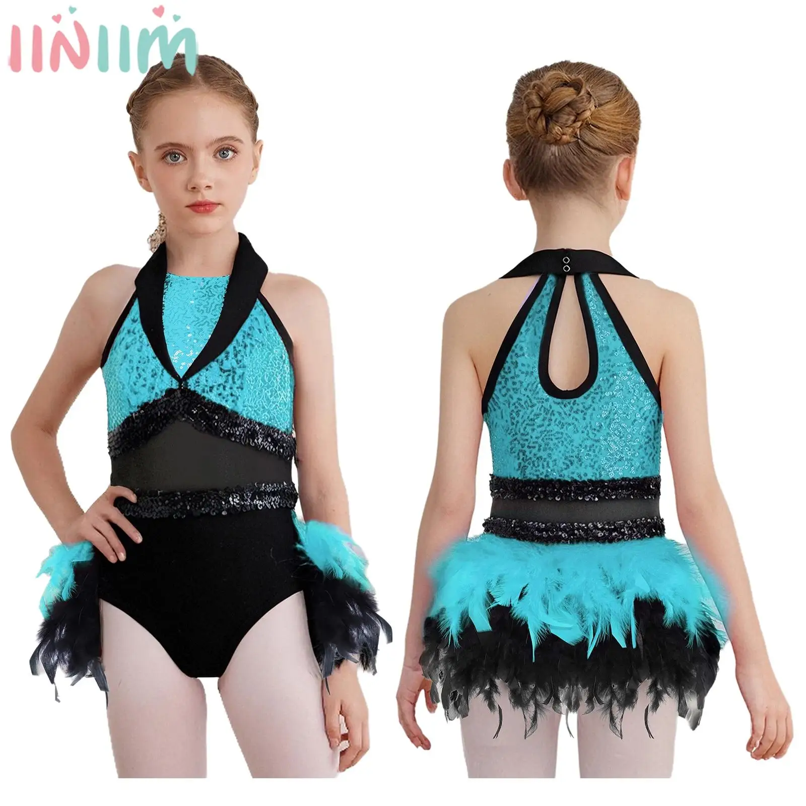 meninas-sem-mangas-lantejoulas-malha-pena-hip-hop-latina-jazz-danca-vestido-cha-cha-samba-rumba-tango-ballet-ginastica-collant-tutu