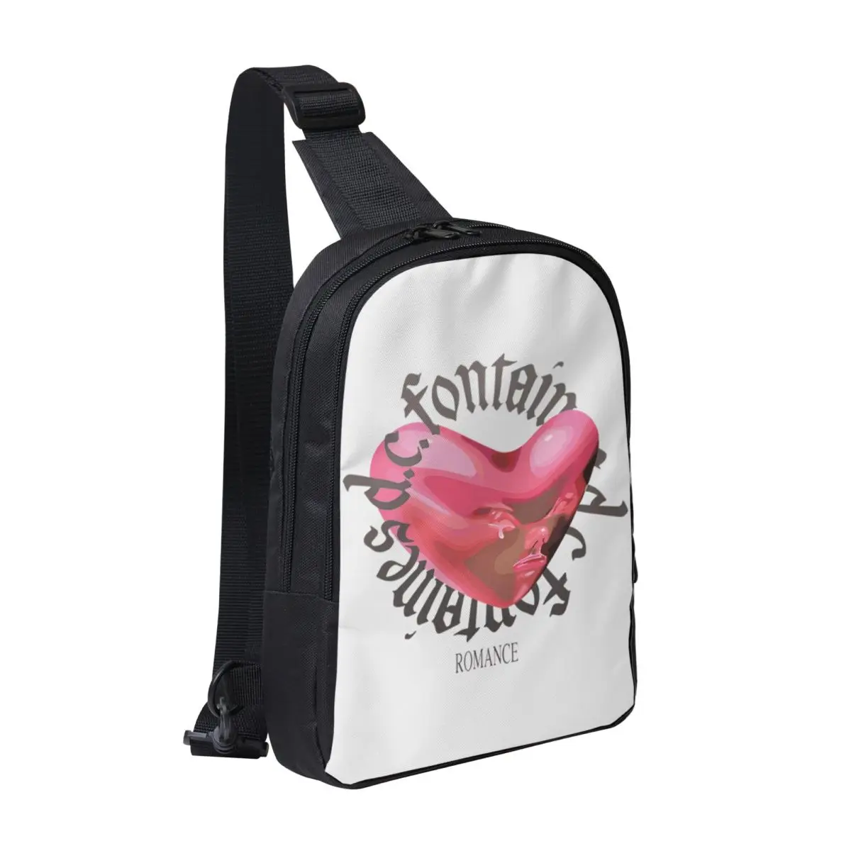 

Fontaines DC Romance Chest Bag Men Sling Crossbody Backpack Chest Bag Travel Hiking Daypack Shoulder Bag