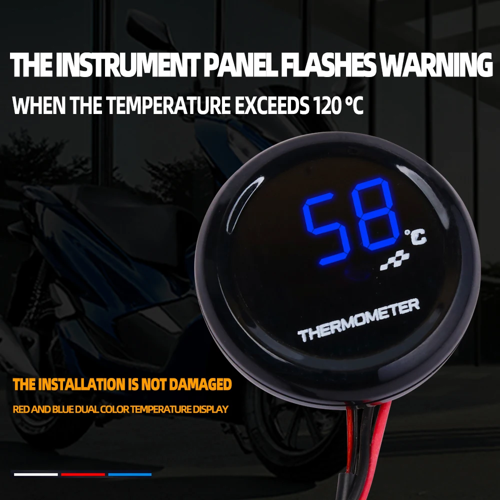 Motorcycle Digital Thermometer Temperature Gauge Water Temp Meter For XMAX250 XMAX 250 300 400 NMAX 155 CB500X PCX 125 150 Parts