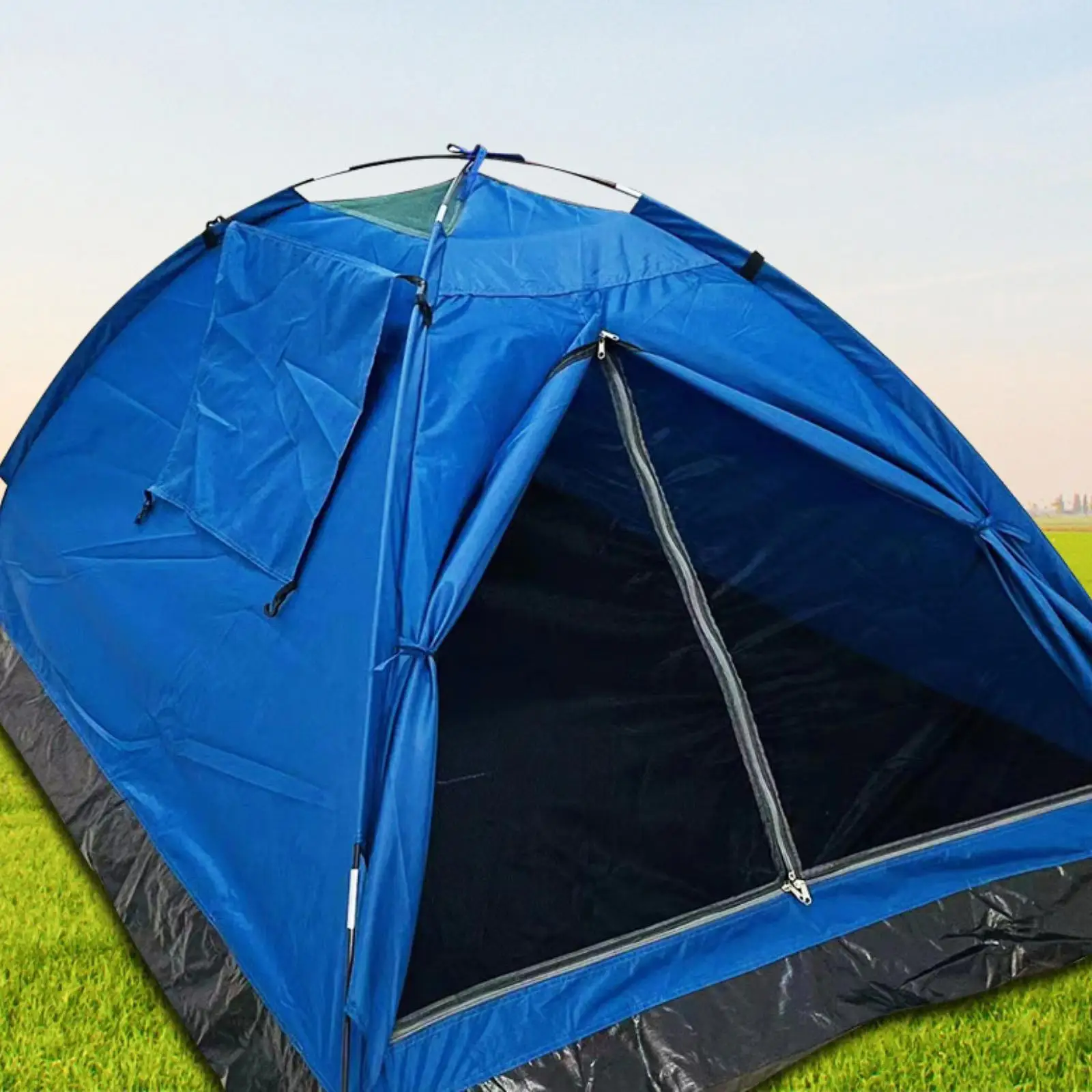 

Camping Tent Dome Tent Easy Setup Water Resistant Fiberglass Pole Waterproof Family Tent for Outdoor Activities Beach Fishing