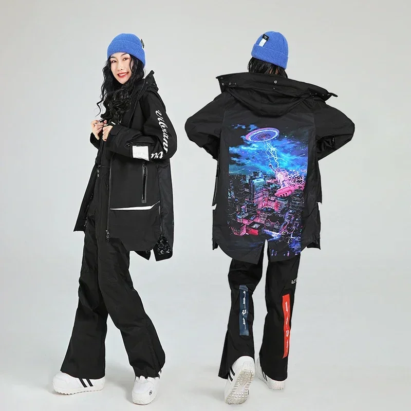 2025 Mountain Oversize Man Ski Sets Winter Women Snow Suits Outdoor Sport Snowboard Tracksuits Waterproof Jacket Overall Clothes