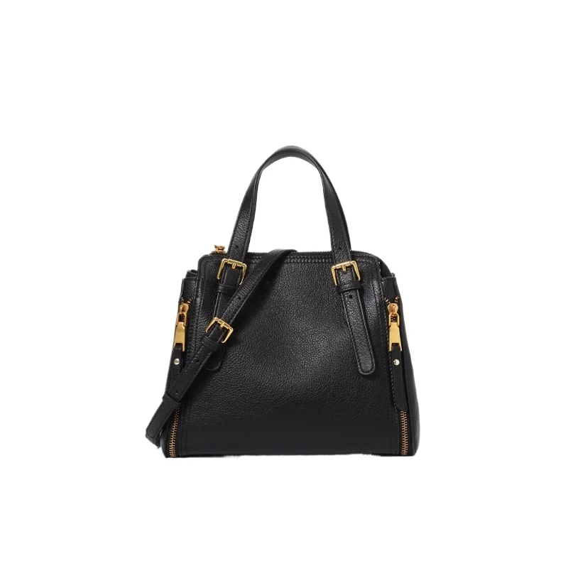 

Genuine Leather Bucket Bag Chic Minimalist Shoulder Crossbody Tote Top Grain Cowhide Leather Casual Daily Purse Handbag