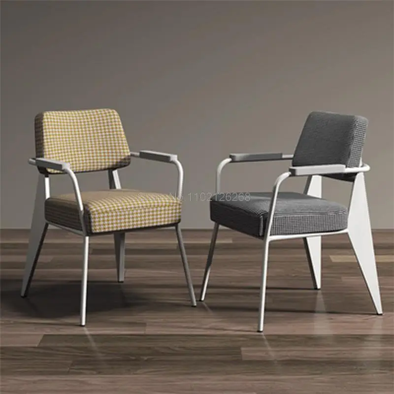 American Loft Office Chair Armchair Backrest Stool Furniture Simple Light Luxury Dining Chair Modern Dining Chair