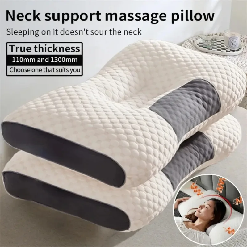 Spa Massage Pillow Washable Non-Collapse Cervical Support Pillow Core Home Pin Gift Pillow