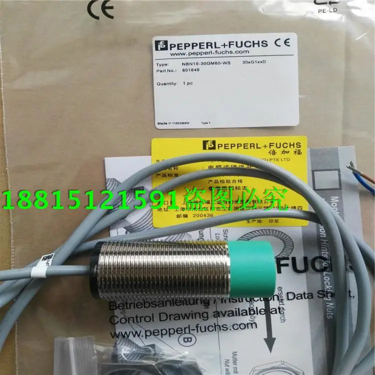 NBN15-30GM60-WS NBN15-30GM60-WO P+F Индуктивный датчик приближения Новый высококачественный датчик