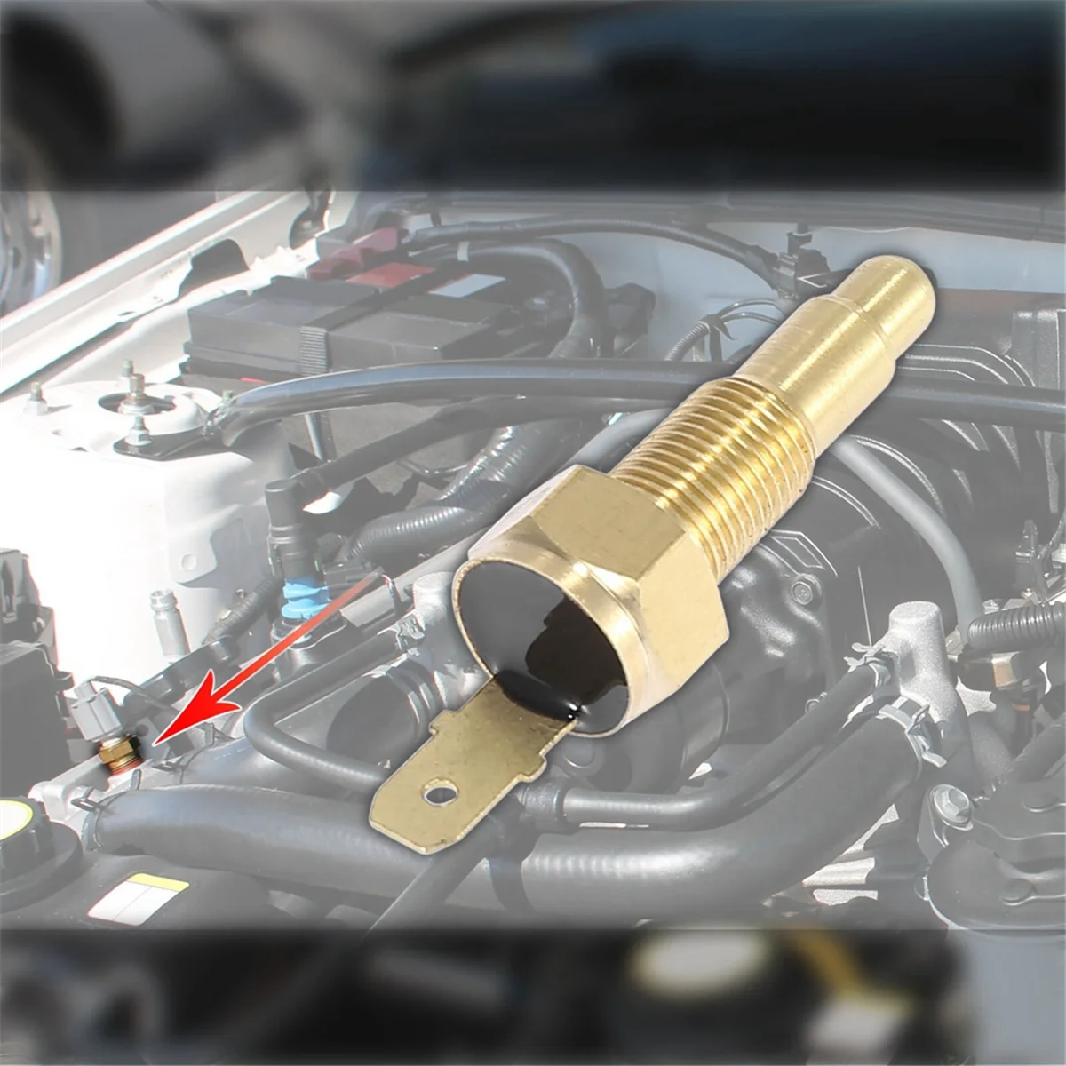 TFBC Universal- Car Radiator Fan Temperature Sensor Switch for Car 1/8inch NPT 210-195 Off Auto Accessories