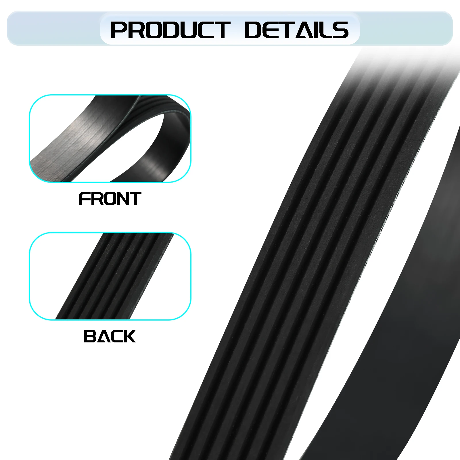 6PK975 V-RIBBED BELT Air Conditioner Belt Multi V Drive Belt For Ford Ecosport Fiesta Focus Transit Kia Mazda Seat Carens Optima