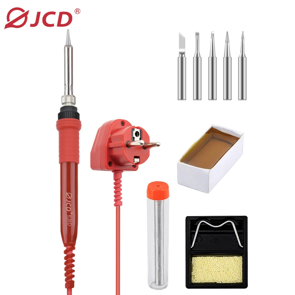 JCD Soldering Iron 908 With Big Turn Button Adjustable Temperatures 60W Welding Equipment Automatic Detection For Soldering